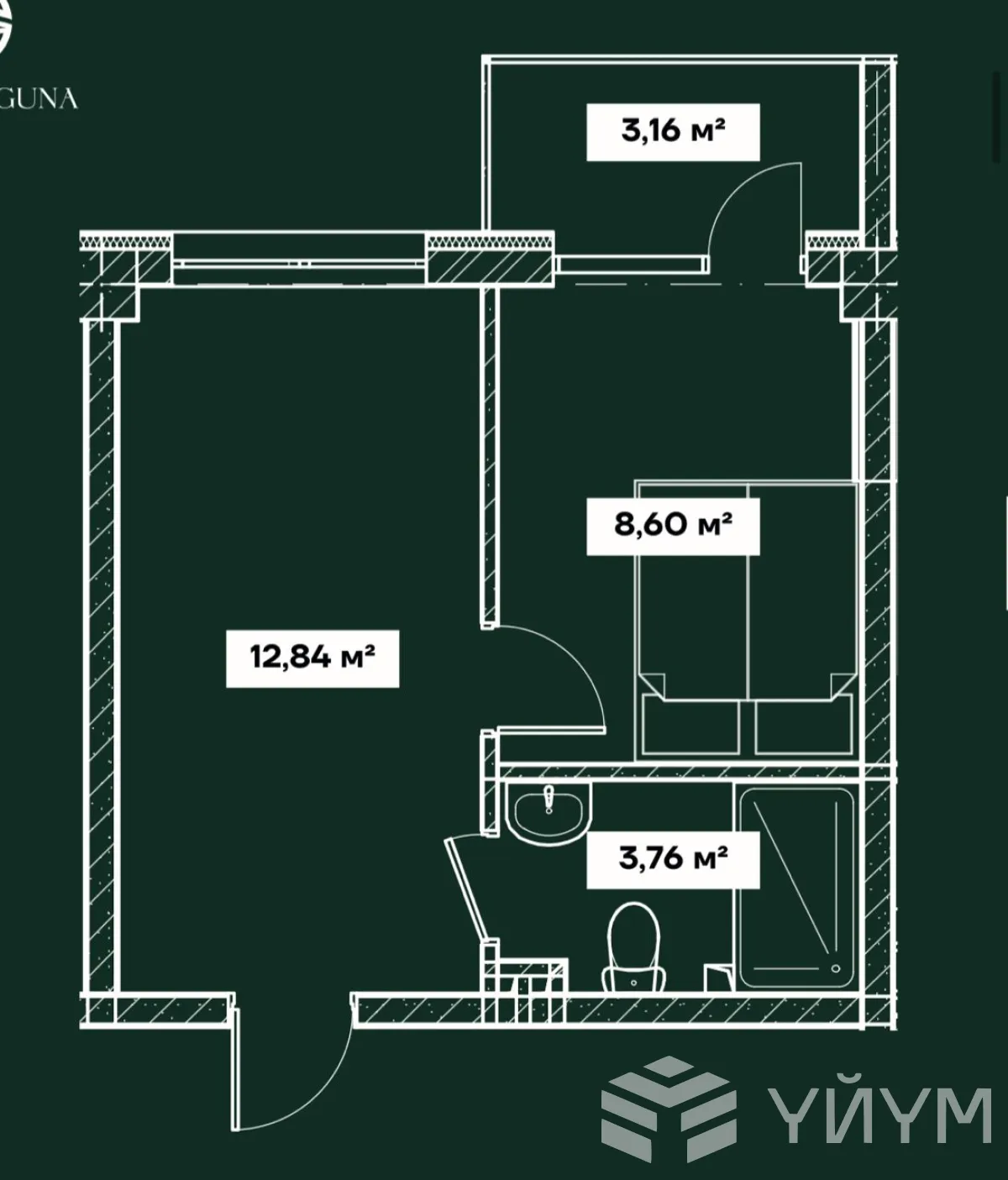 1-к. квартира, 28 м² — фото 4