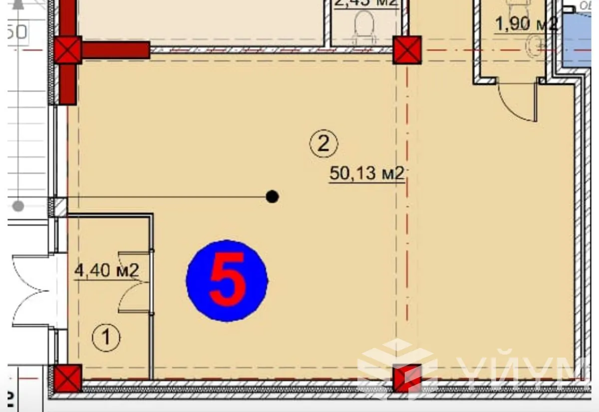 -к. квартира, 50 м² — фото 3