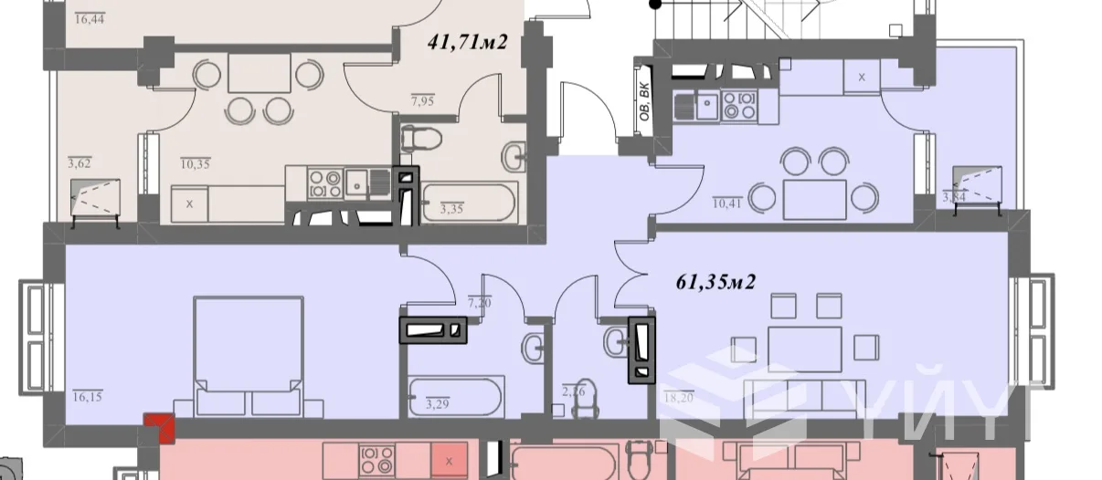 2-к. квартира, 61 м² — фото 4