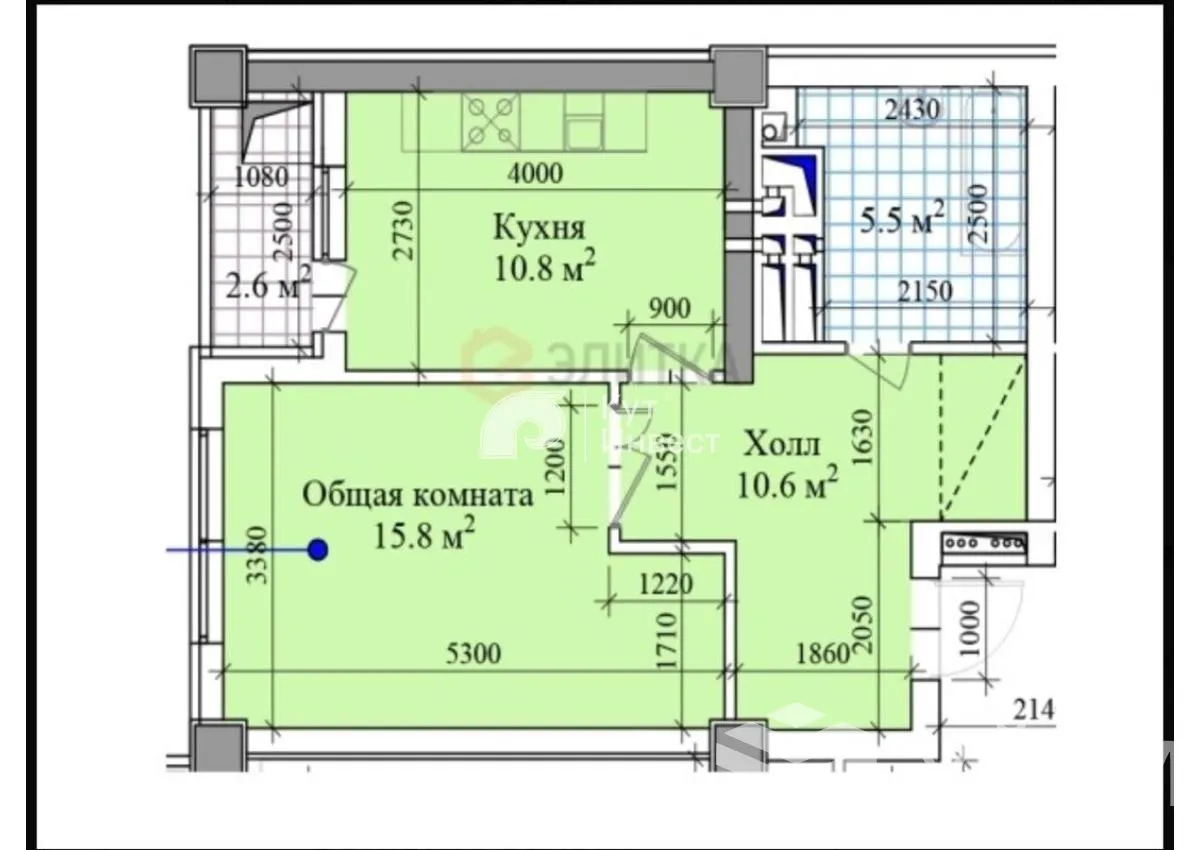 1-к. квартира, 45 м² — фото 1