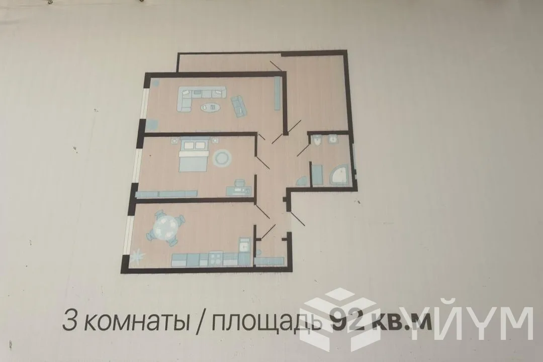3-к. квартира, 92 м² — фото 3